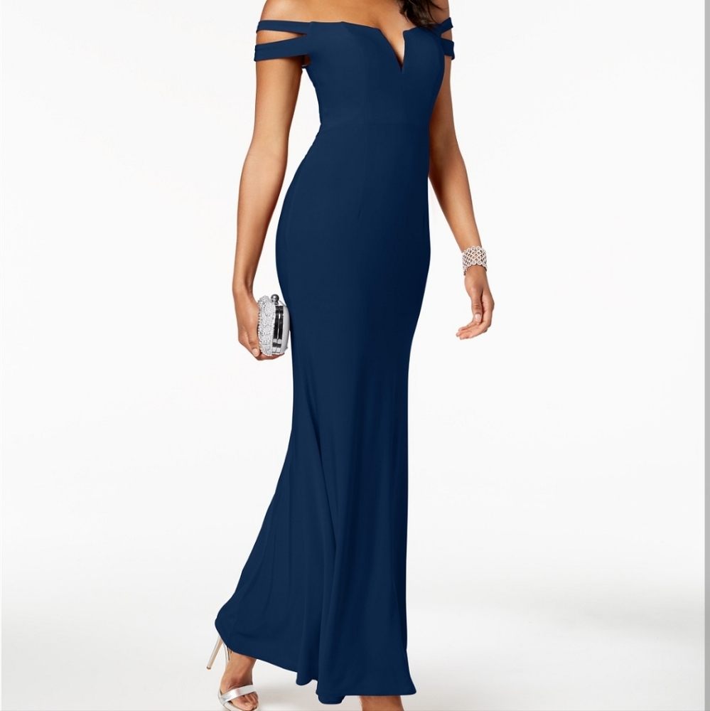 XSCAPE Cold Shoulder Gown